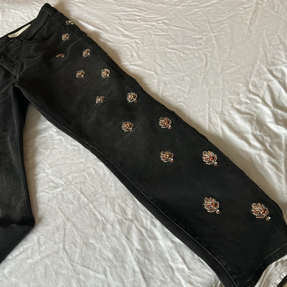 Pilcro Black Skinny Jeans with Embellishments - Picture 3 of 9